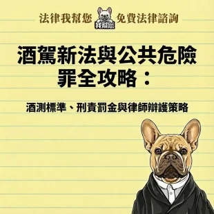 酒駕新法與公共危險罪全攻略：酒測標準、刑責罰金與律師辯護策略