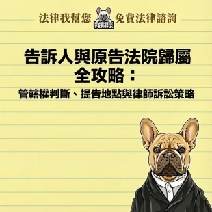 告訴人與原告法院歸屬全攻略：管轄權判斷、提告地點與律師訴訟策略