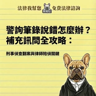 警詢筆錄與事實不符、遭引導認罪如何自救？律師親授「補充訊問」與「筆錄勘驗」翻案技巧