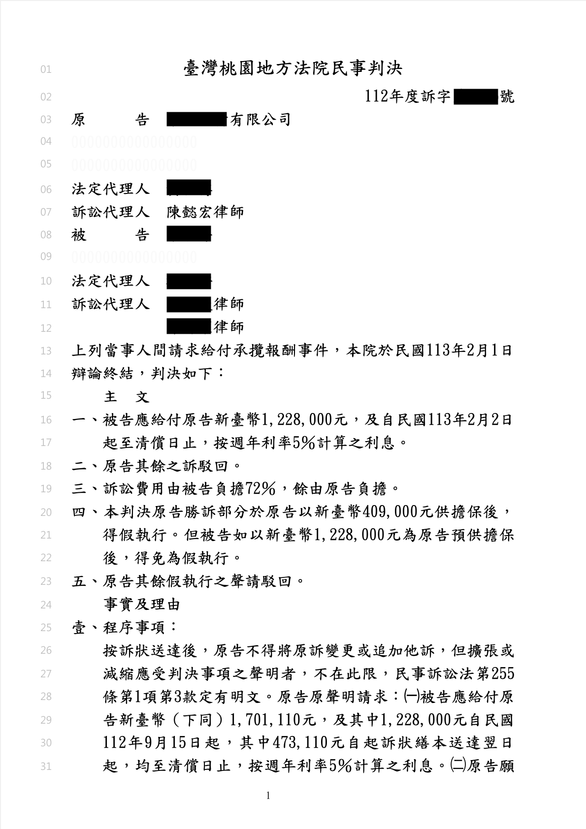 工程款起訴追回 陳懿宏律師