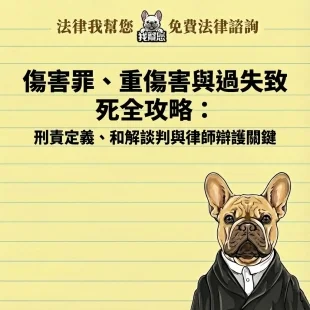 傷害罪會坐牢嗎？重傷害、過失致死「6重點＋和解談判」全解析