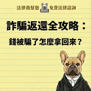 詐騙返還全攻略：錢被騙了怎麼拿回來？