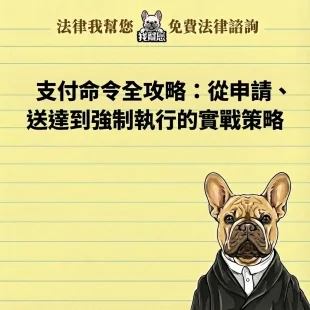 支付命令全攻略：從申請、送達到強制執行的實戰策略