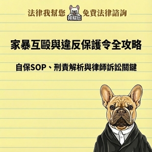 家暴互毆與違反保護令全攻略：自保SOP、刑責解析與律師訴訟關鍵