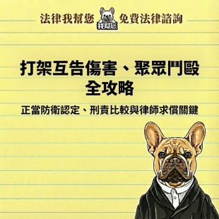 打架互告傷害、聚眾鬥毆全攻略：正當防衛認定、刑責比較與律師求償關鍵