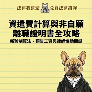 資遣費計算與非自願離職證明書全攻略：新舊制算法、預告工資與律師協助關鍵