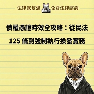 債權憑證時效全攻略：從民法 125 條到強制執行換發實務