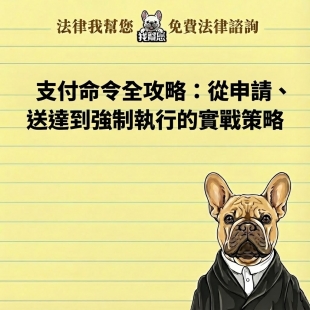 支付命令全攻略：從申請、送達到強制執行的實戰策略